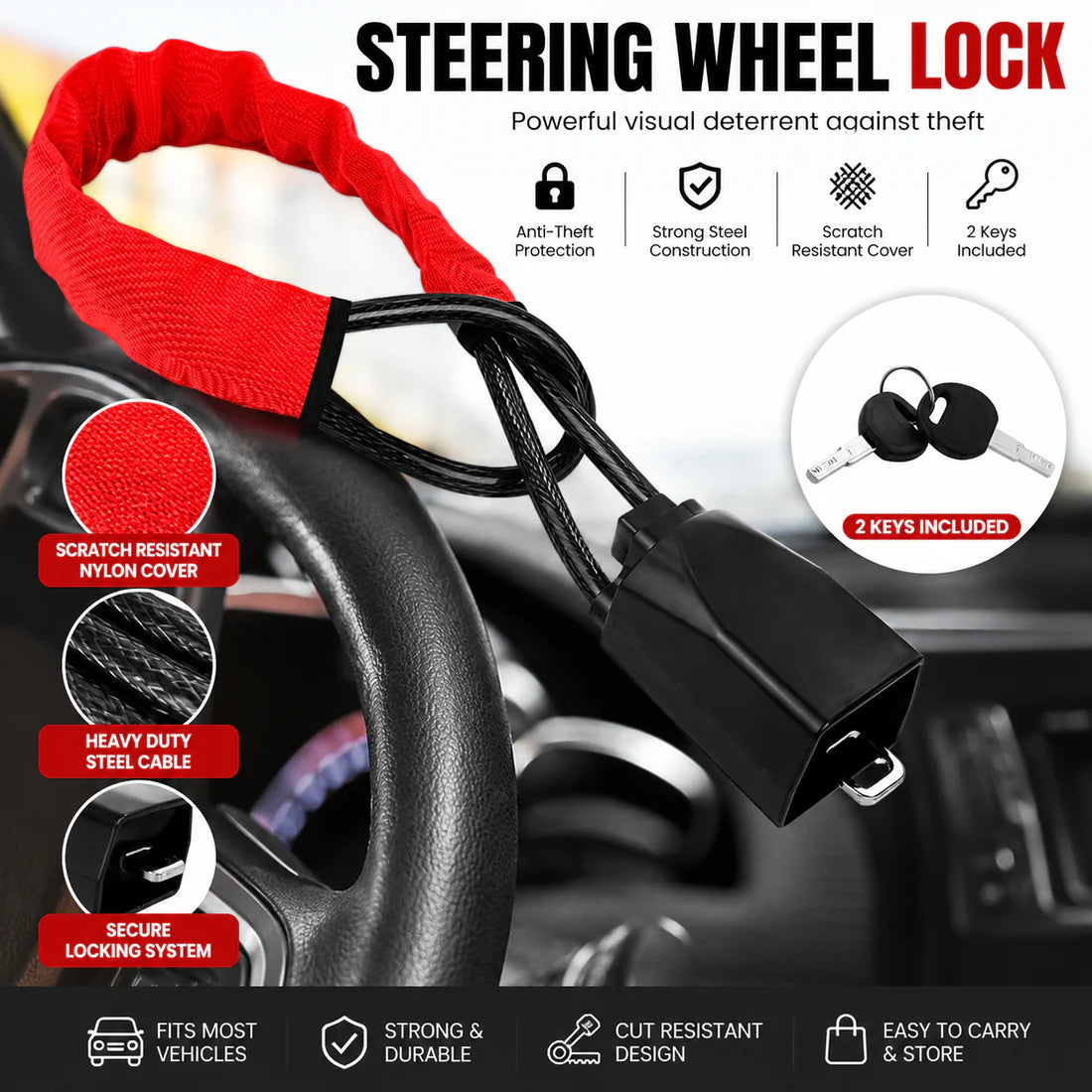 Car steering wheel lock